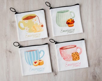 Support d'urgence pour sachets de thé : mugs et biscuits personnalisés