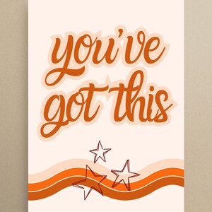 Cartolina positiva / Ce l'hai fatta / Biglietto promemoria / Retro vuoto per il tuo messaggio