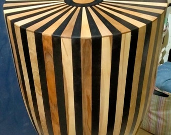 Art deco,wood and resin side table , Moroccan table.