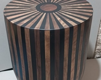 Handmade table made of walnut wood and resin، Moroccan table , art deco