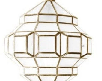 milky glass lamp , handmade moroccan brass pendant lamp , moroccan lighting style Elegance Suspension Filigrain handmade furniture and decor