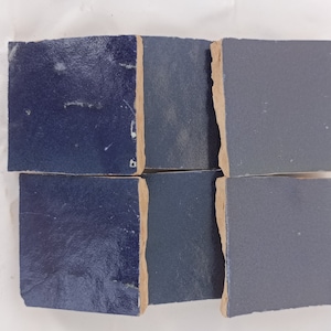 Handmade Moroccan blue zellige tile, traditional tile for kitchen, bathroom, outdoor ,5×5cm ,10×10cm .