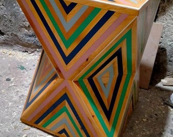 Moroccan handmade coffee table, custom boho round table, unique artisan furniture