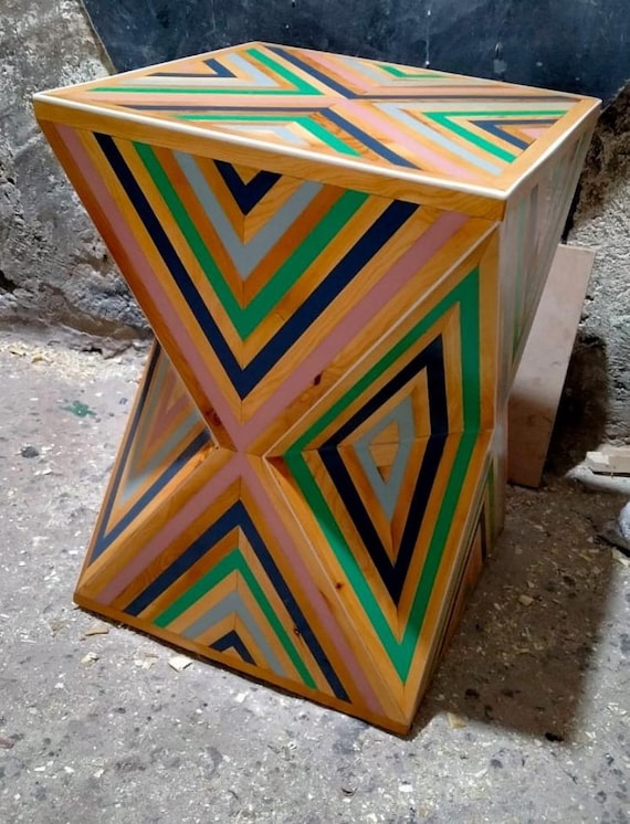 Moroccan handmade coffee table, custom boho round table, unique artisan furniture