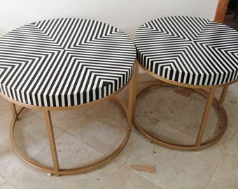beautiful round table in résine, handmade table, resin table, home interior decoration, handmade handmade furniture and decor