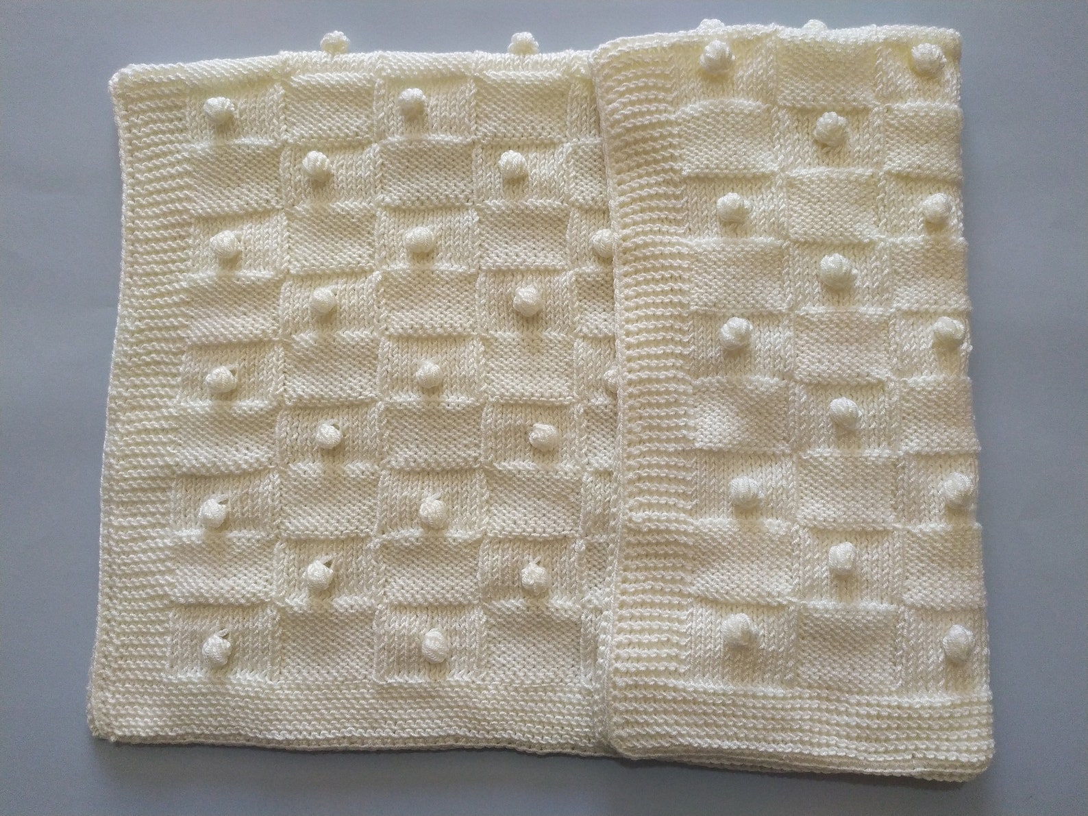 Hand Knitted Baby Popcorn Blanket Handmade Baby Popcorn Etsy