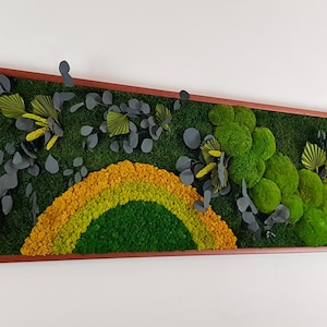 Natural Preserved Plants Picture Frame, Moss Wall Art, Moss Deisgn, Jolie Arts