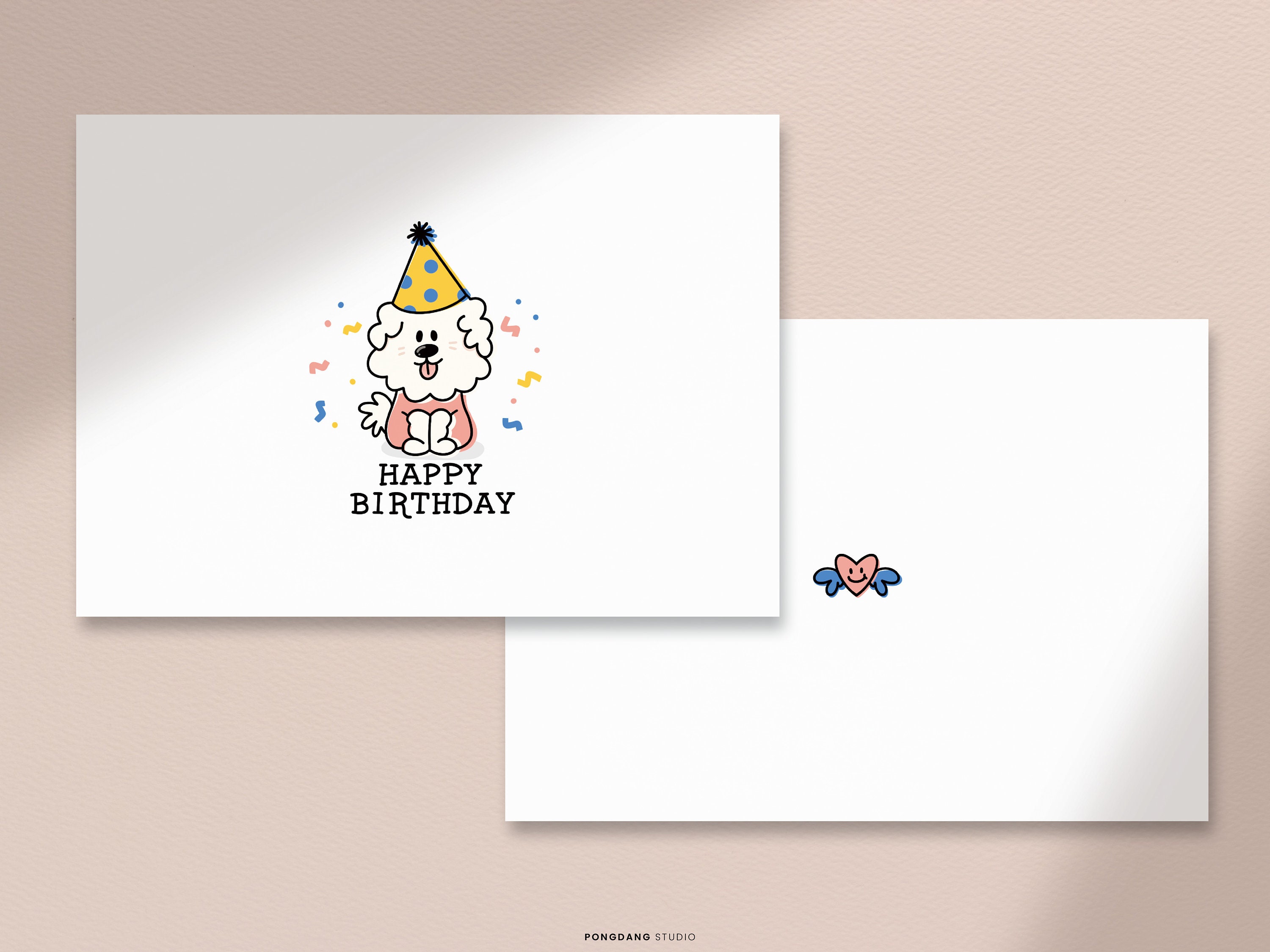 Printable Birthday Card | Cute Dog Digital Card | 5x7 Printable Card ...