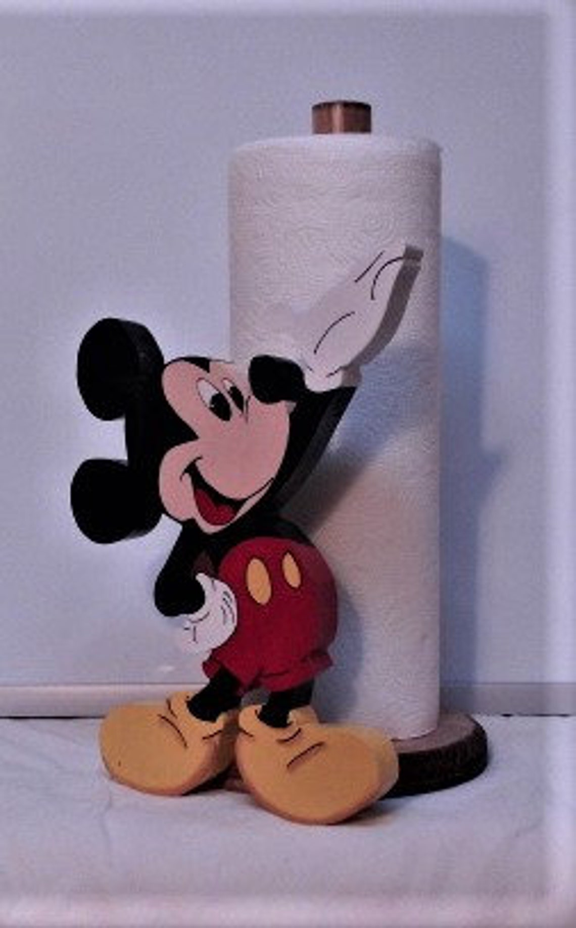 Mickey Mouse Paper Towel Holder Pose 5 Etsy