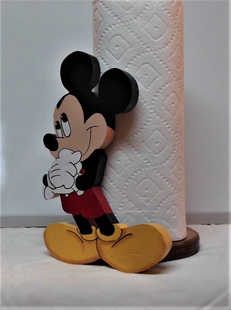 Mickey Mouse Paper Towel Holder Pose 2 Etsy