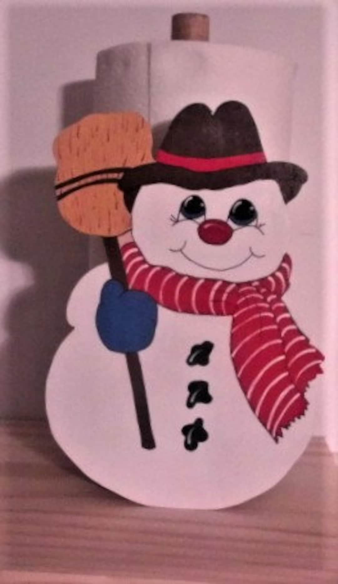 Snowman Paper Towel Holder Etsy