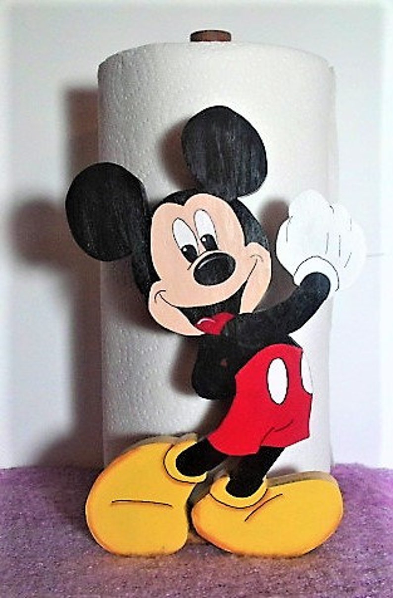 Disney Inspired Mickey Mouse Paper Towel Holder Etsy