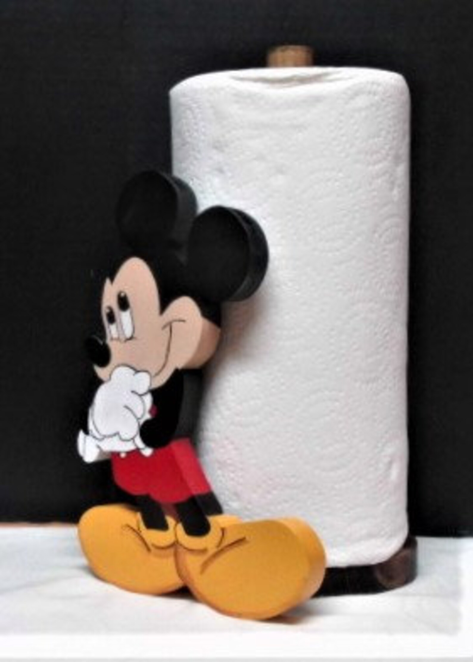 Mickey Mouse Inspired Paper Towel Holder W/hands Clasped Etsy