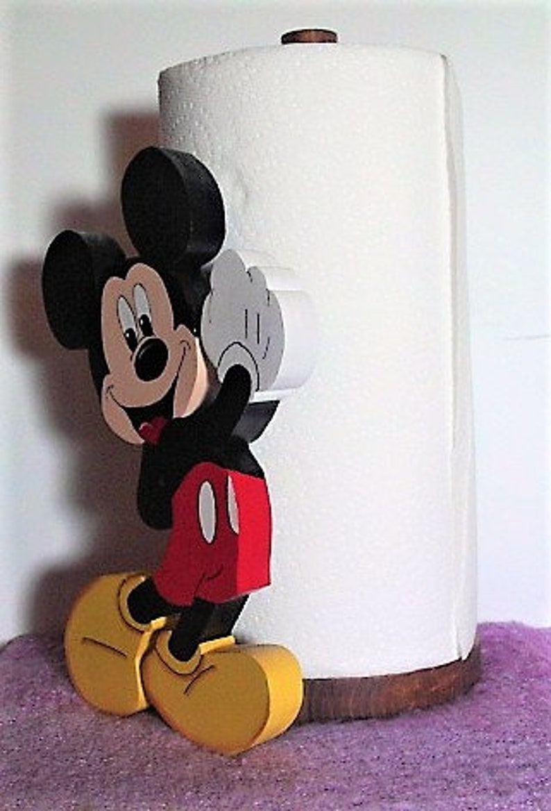 Disney Inspired Mickey Mouse Paper Towel Holder Etsy