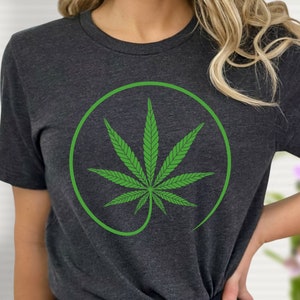 Pot Leaf Marijuana T-shirt, Funny Graphic Tee, Short Sleeve Unisex T Shirt