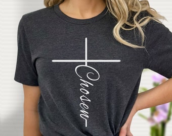 Chosen Cross Graphic T-Shirt, Christian Apparel