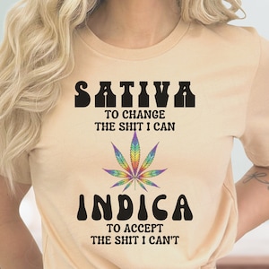 Pot Leaf Marijuana T-shirt, Indica Shirt, Sativa Shirt, Funny Graphic Tee, Short Sleeve Unisex T Shirt