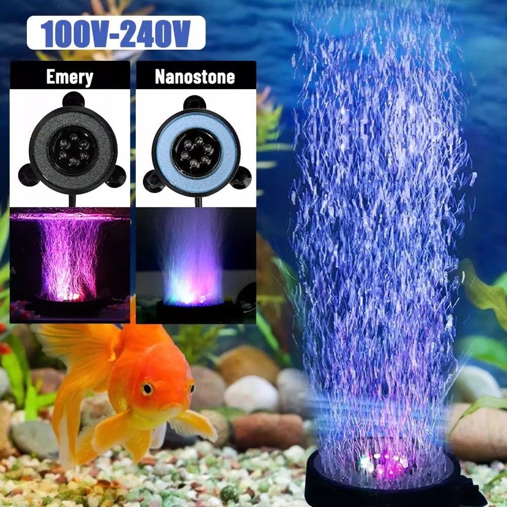Underwater RGB Fish Tank Air Curtain Bubble Light 6 Color Etsy