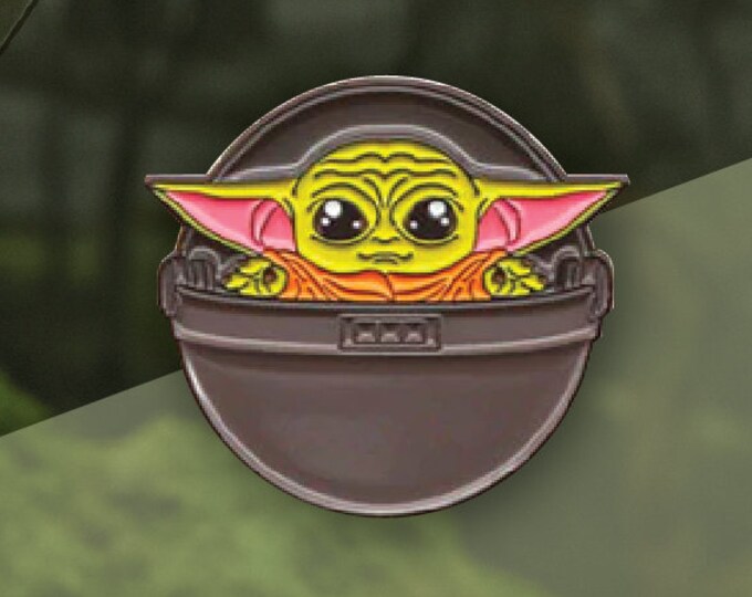 Grogu Baby Yoda Carrier Pram Mandalorian Star Wars Enamel Etsy