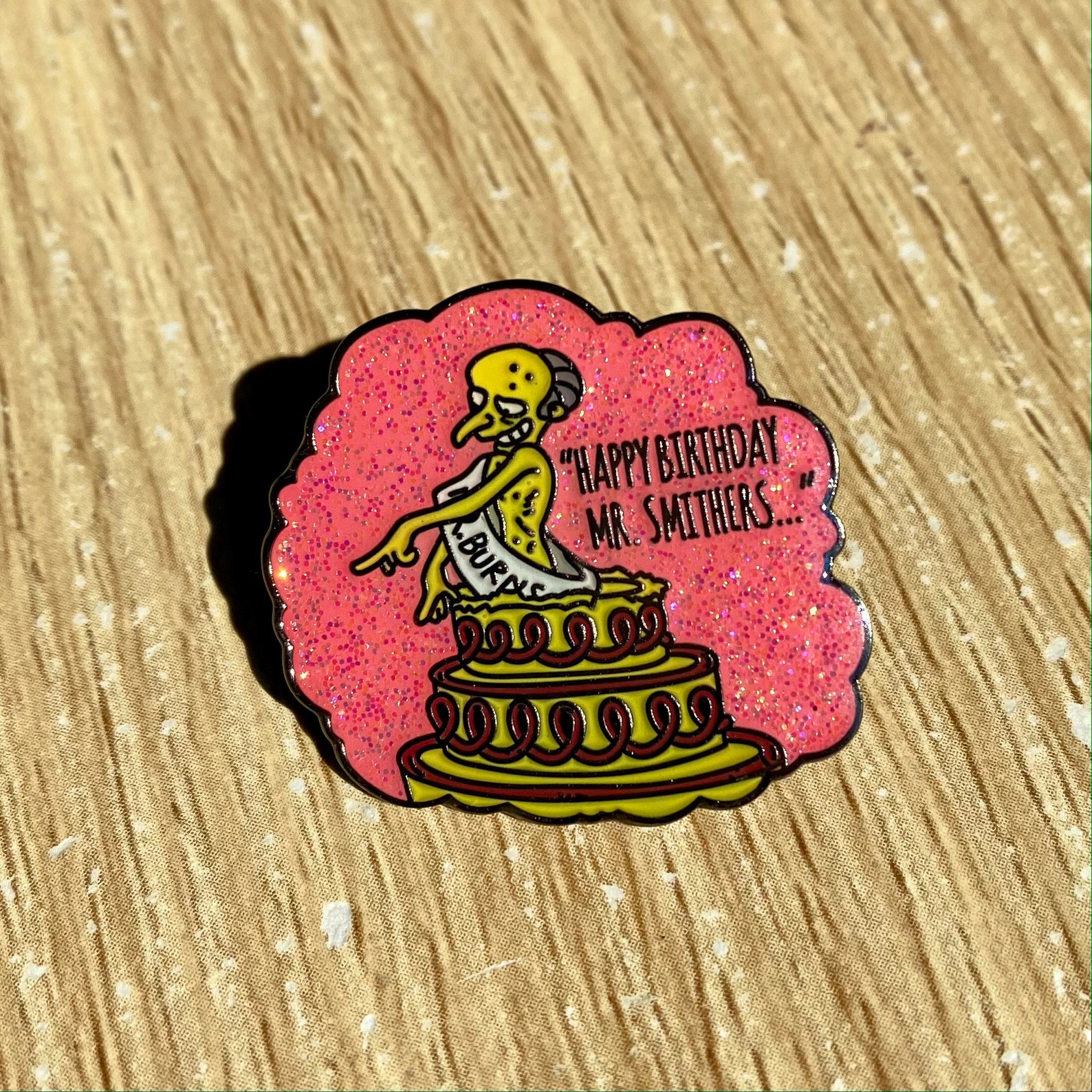 Happy Birthday Mr. Smithers Mr. Burns Cake The Simpsons Enamel Etsy