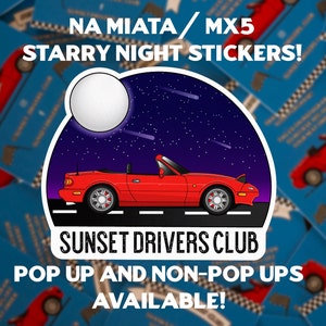 MX5 NA Miata MK1 - Starry Night Sticker - by Sunset Drivers Club