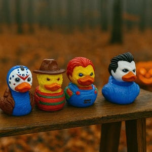 Horror Movie &quot;Rubber&quot; Duck Set – 3D Printed by Unique Dezign Company