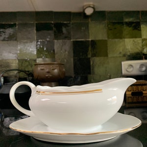 Old porcelain sauce boat