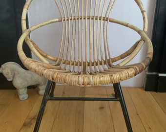 Vintage bamboo chair / armchair 1960