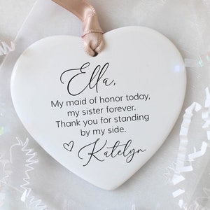 Sister of the Bride Gift, Maid of Honor Gift from Bride, Matron of Honor, Bridesmaid Gift, Step Sister from Bride, Wedding Day Sister in Law