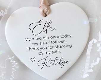 Sister of the Bride Gift, Maid of Honor Gift from Bride, Matron of Honor, Bridesmaid Gift, Step Sister from Bride, Wedding Day Sister in Law