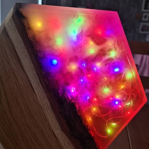 Epoxidharz Lampe Red Smoke