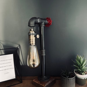 Lampada da tavolo da tavolo Steampunk in stile retrò rustico industriale vintage