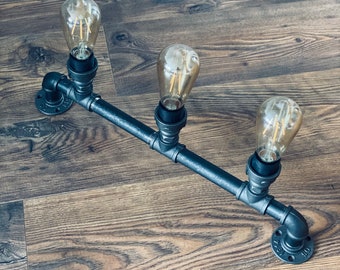 3 x E27 Lamp Ceiling light steam punk industrial style pipe lamp bar lighting home bar restaurant lamp basement light