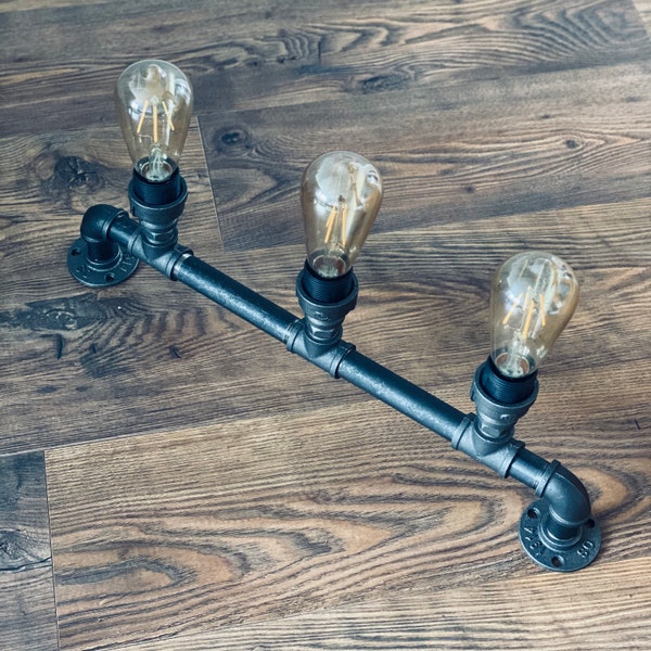 3 x E27 Lamp Ceiling light steam punk industrial style pipe lamp bar lighting home bar restaurant lamp basement light