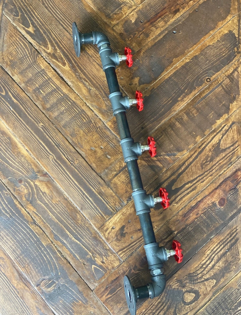 Industrial Pipe Coat Rack, Steampunk Wall Hooks, Handmade Entryway Coat ...
