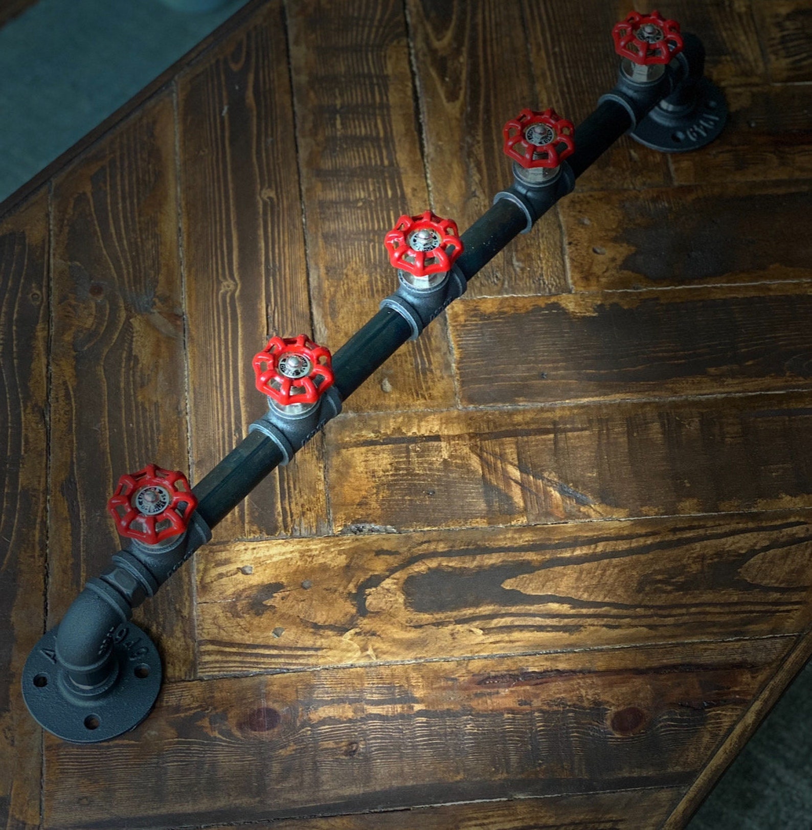 Pipe Decor Coat Rack Industrial Pipe Coat Rack, Steampunk Wall Hooks, Handmade Entryway Coat ...