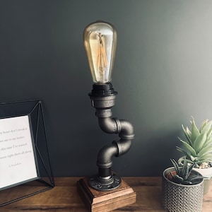 Industrial steam punk Farmhouse Retro Style Pipe Light Steampunk Desk Table Bedroom Lamp Light e27 with switch bar light