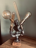 Steam punk decor lamp steampunk lighting table light with switch vintage rustic office Bedroom