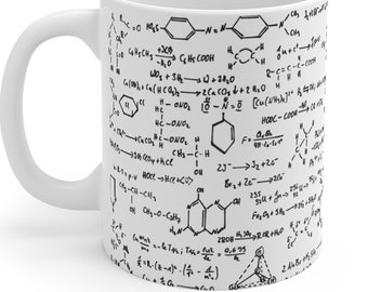 Taza de química orgánica, Taza de laboratorio, Regalo para químico, Regalo para ingeniero químico, Regalo para trabajador de laboratorio, Amante de la química, Taza de científico