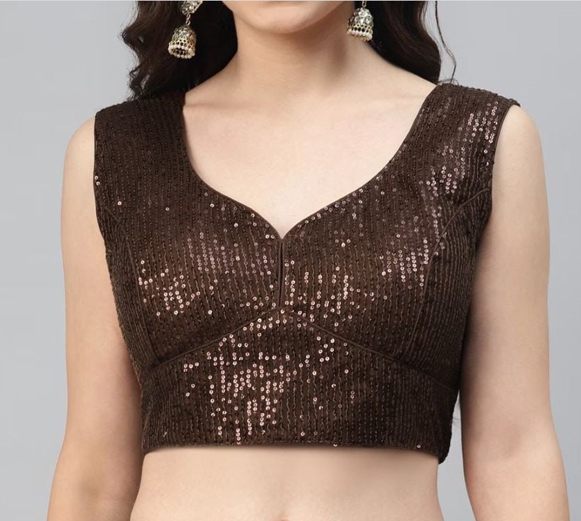 plus size sequin crop top
