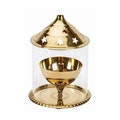 Brass Lamp Diya Mirror Top Akhand Diya Indian Brass Spiritual Suraj Shape Lamp Diya for Diwali Durga Temple Pooja Navratra Puja Diya Gift