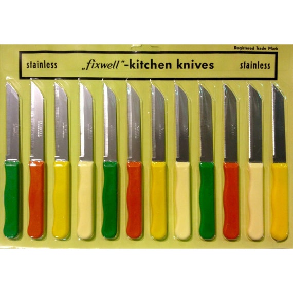 Fixwell Stainless Steel Knife With Plastic Handles Multicolour