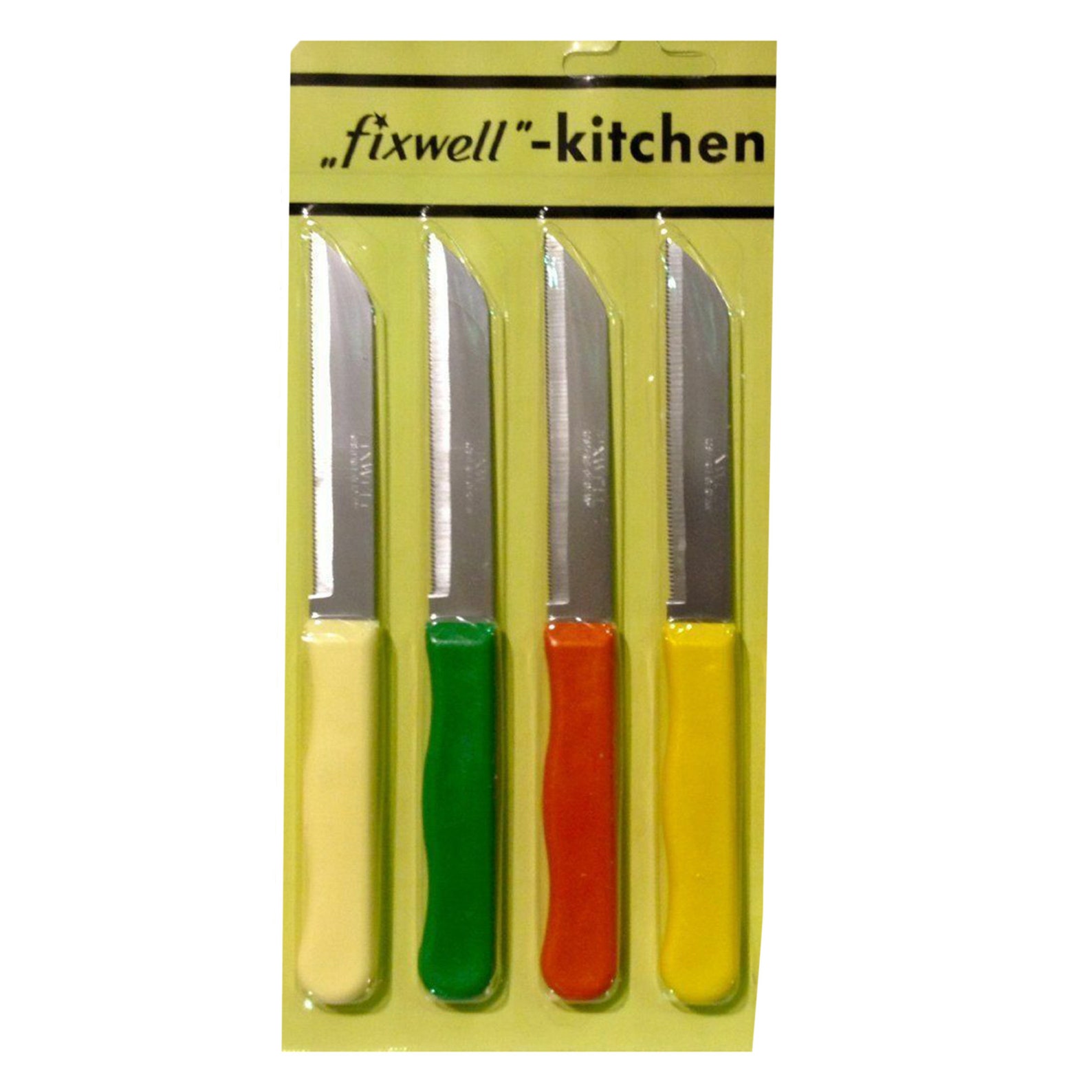 Fixwell Stainless Steel Knife With Plastic Handles Multicolour Knives