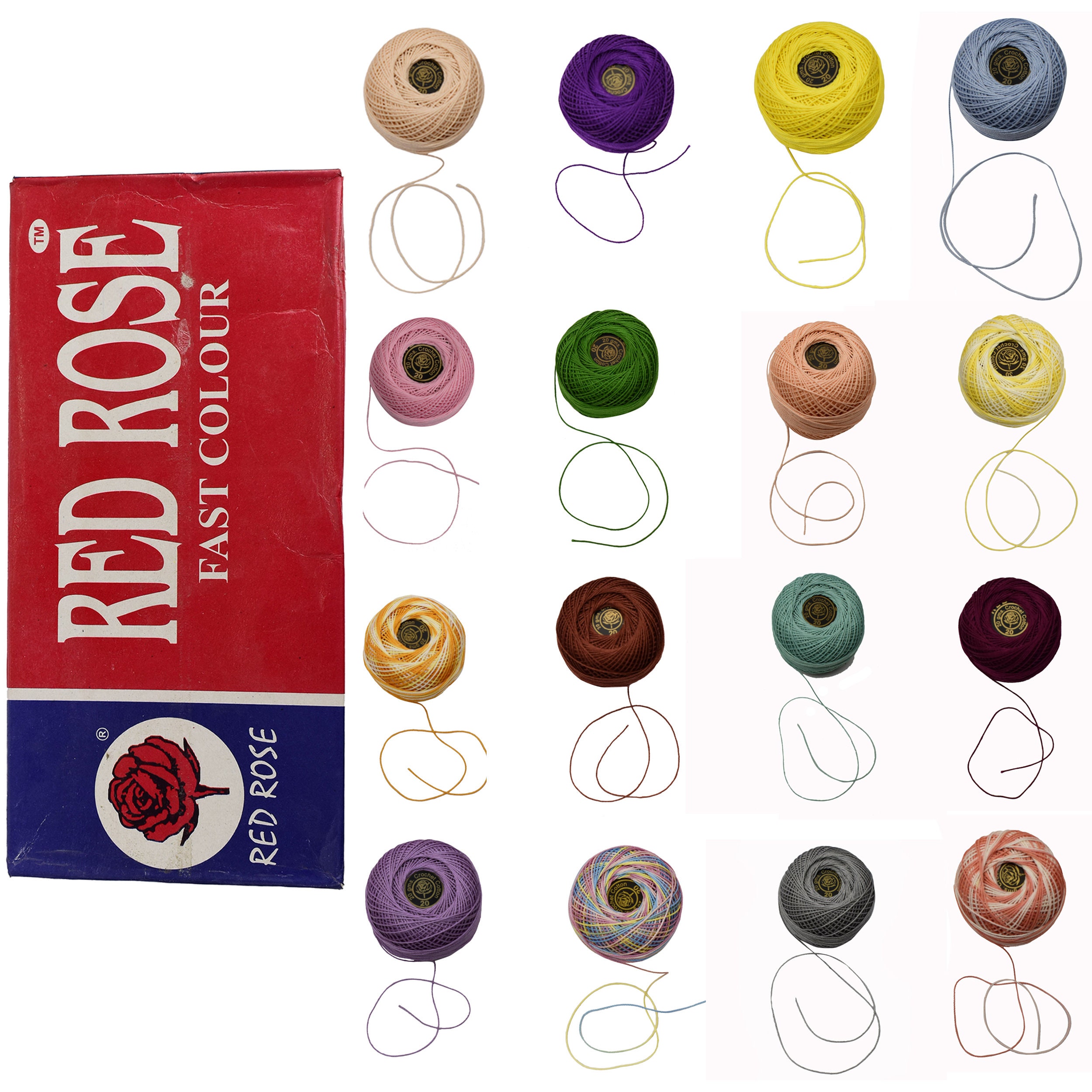 25 Anchor Embroidery Cotton Thread / Skeins / Floss in Green, Red, Blue,  Yellow, Brown Combinations -  Israel