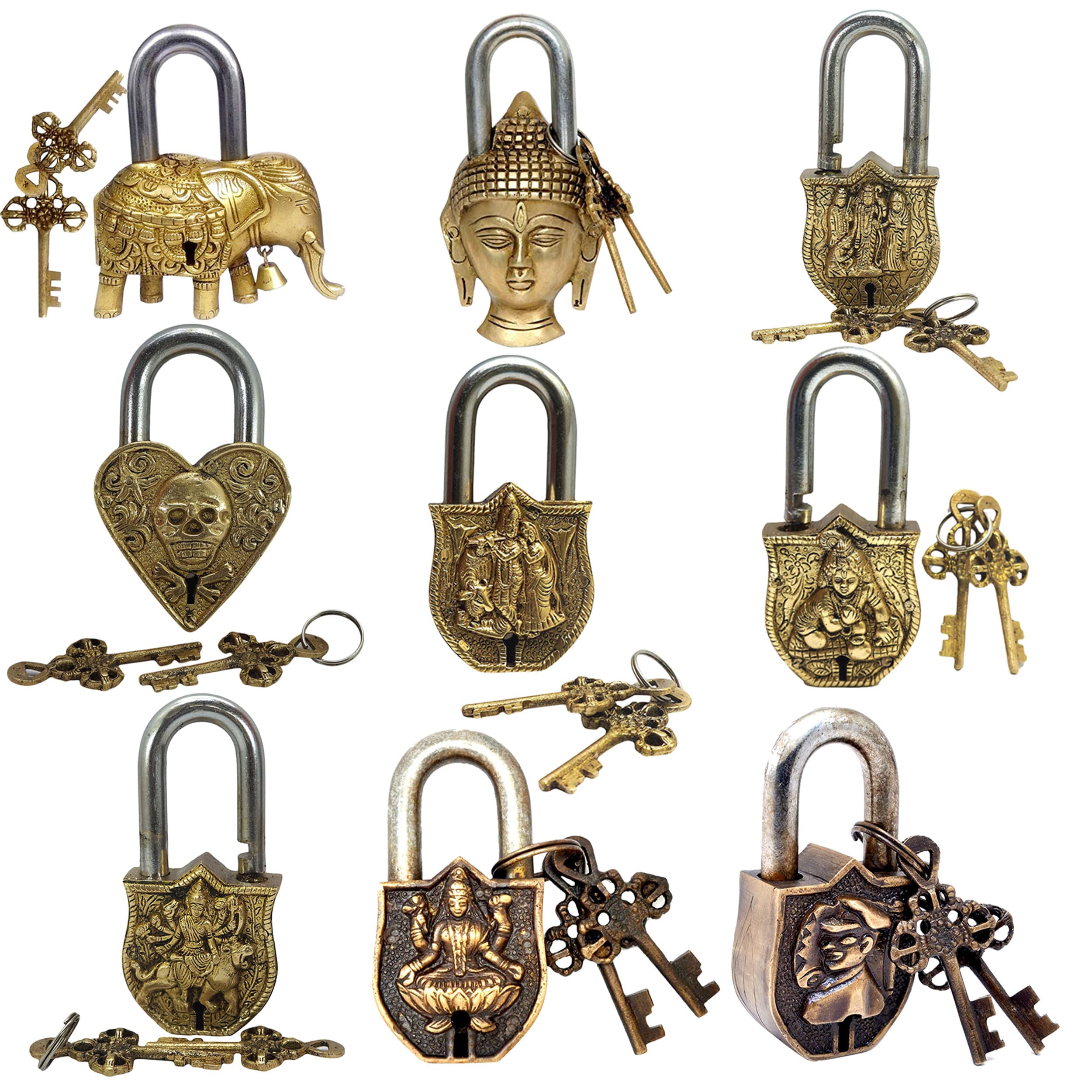 Brass Padlock Unique Home Gate Locks Lock With Key Security