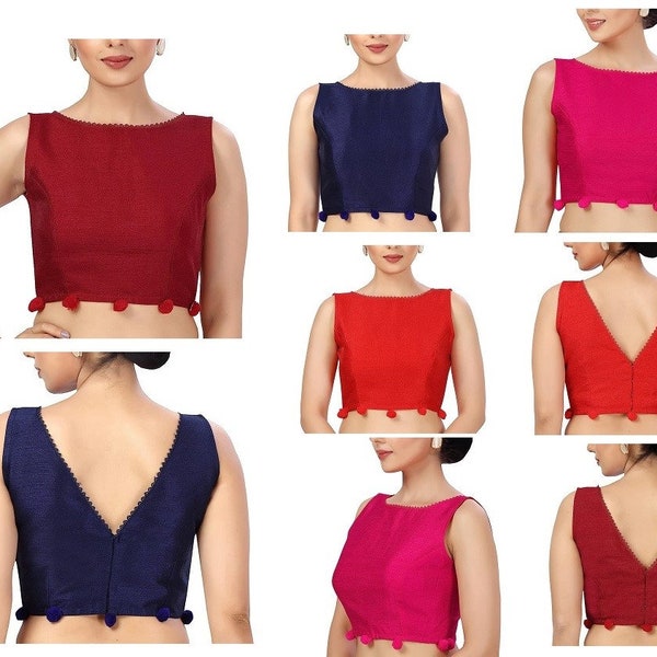 Saree-Bluse für Damen, Ethno-Tunika-Crop-Top, handgemachte Lehenga Choli, indische Sari-Bluse, wunderschönes ausgefallenes Designer-Rock-Top
