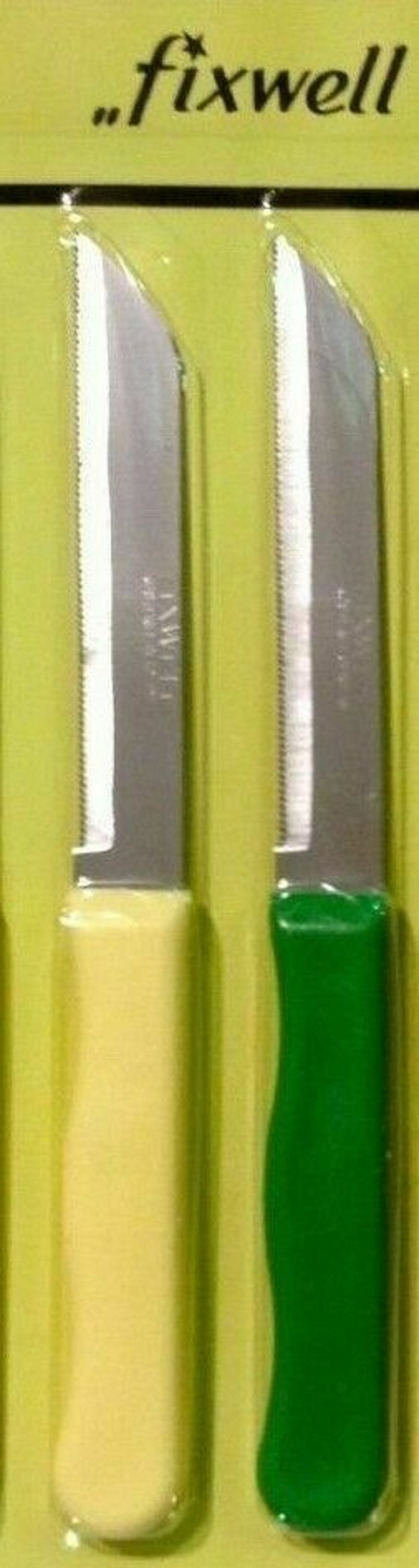 Fixwell Stainless Steel Knife With Plastic Handles Multicolour Knives