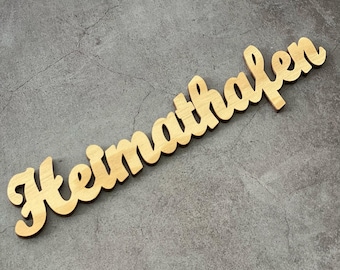 Schriftzug "Heimathafen" I Türschild I Deko I Wandtatoo I Wandschmuck I Geschenk I Wandschriftzug