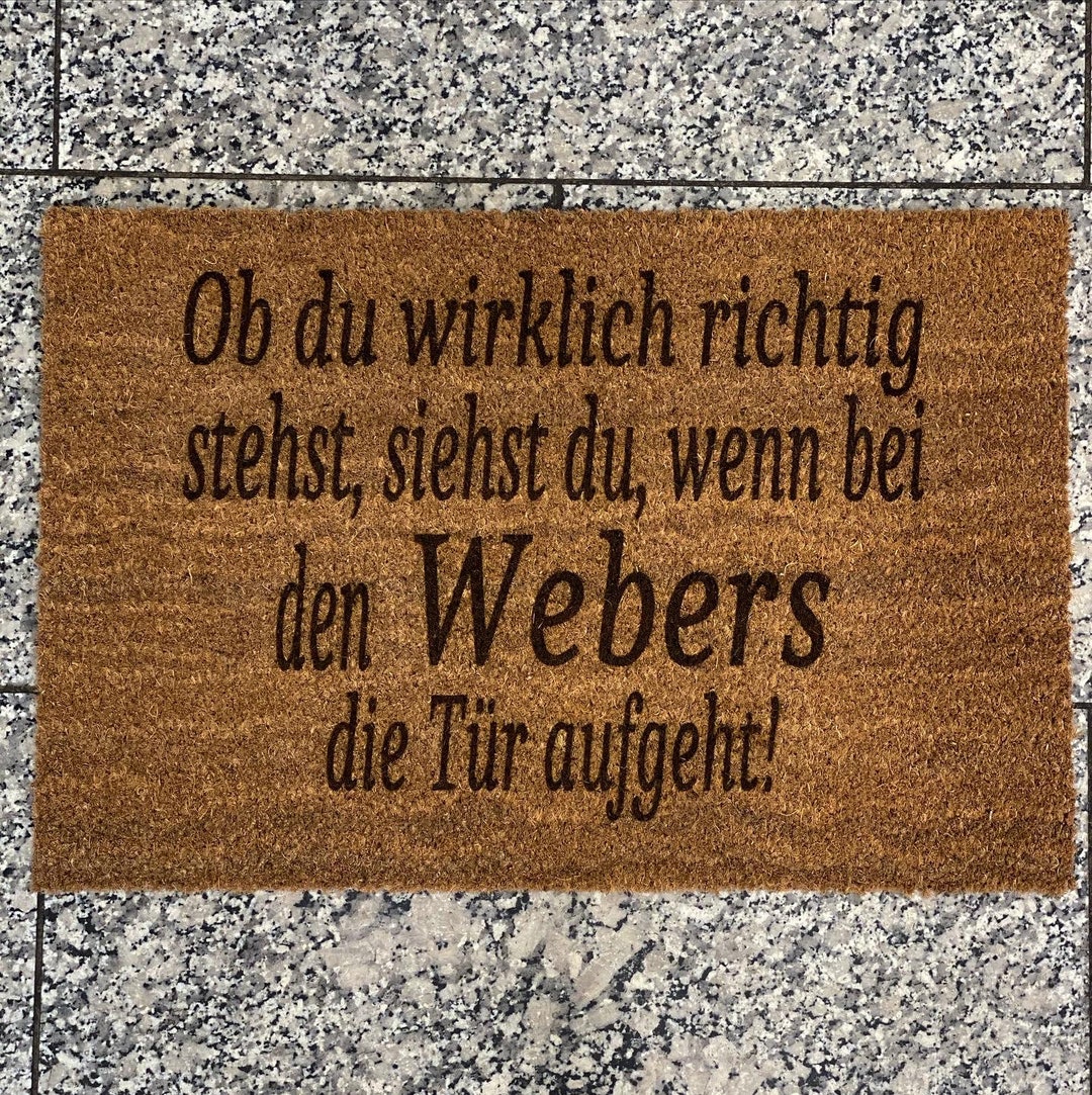 Personalisierte Fußmatte mit Spruch I Geschenk I Hochzeit I Einzug I