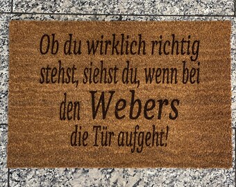 Personalisierte Fußmatte mit Spruch I Geschenk I Hochzeit I Einzug I Familie - Geburtstag I witzig I lustig| Indoor